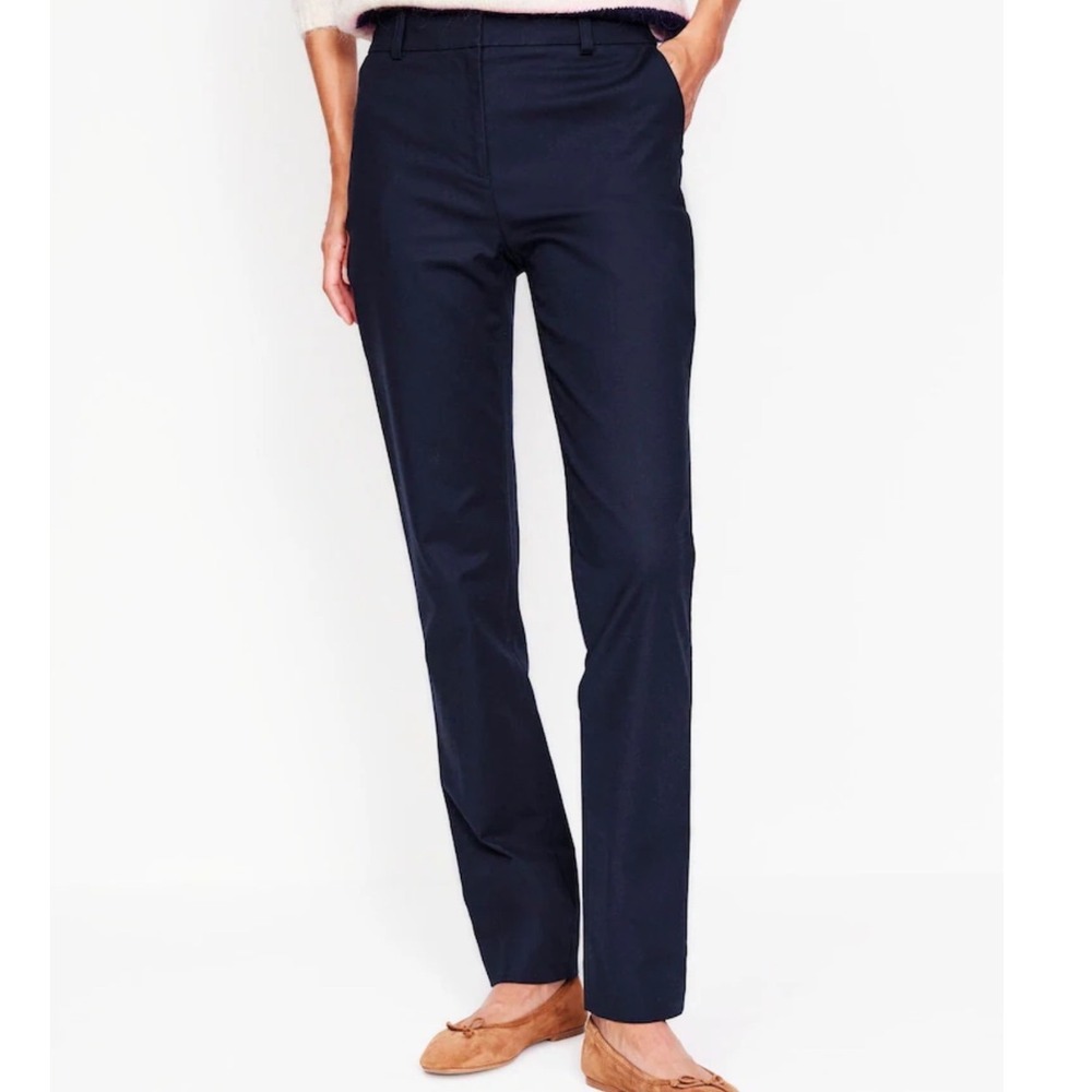 Boden Richmond 7/8‎ Trousers Navy Blue Stretch Slim Leg Pants US 12P